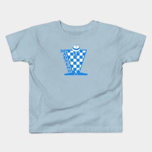 Madness HD Checkerboard Blue & White Kids T-Shirt